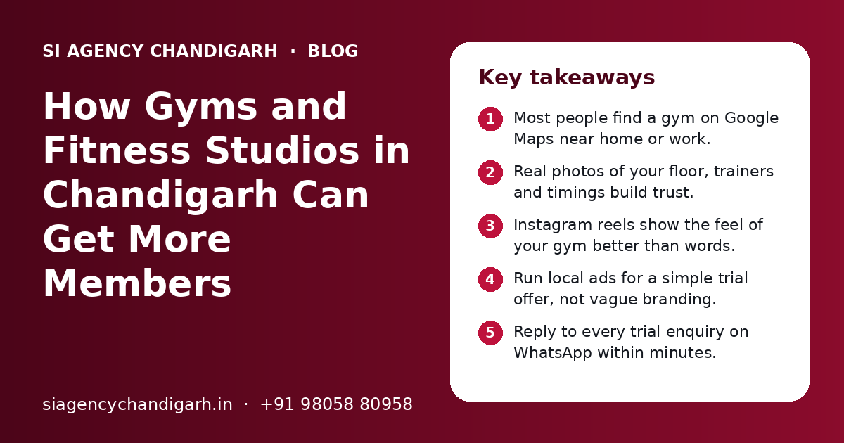 How Gyms and Fitness Studios in Chandigarh Can Get More Members: key takeaways infographic